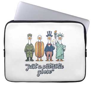 Funda Para Portátil Camiseta Vector Vintage de alineación de ganso pat