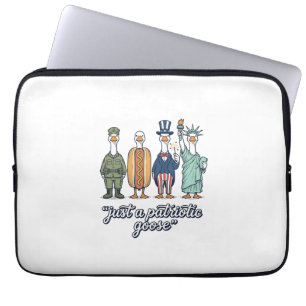 Funda Para Portátil Camiseta vector vintage de alineación de ganso pat