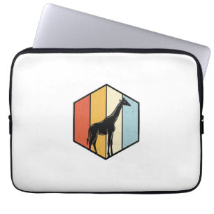 Funda Para Portátil Camiseta Vectorial de Safari Geométrico de Jirafa