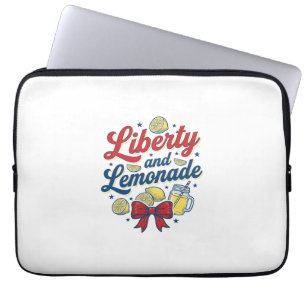 Funda Para Portátil Camiseta Vectorial Patriótica de Limonada y Libert