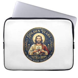 Funda Para Portátil Camiseta Vintage de Jubilación de Jesús Cristiano