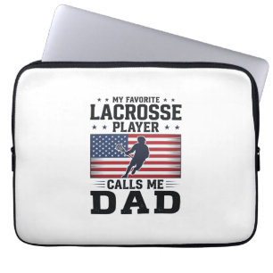 Funda Para Portátil Camiseta Vintage de Lacrosse Padre Divertida Bande