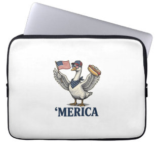 Funda Para Portátil Camiseta Vintage de Perro Caliente Patriótico Gans