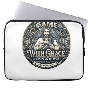 Funda Para Portátil Camiseta Vintage de Pickleball de Jesús Gráfico Cr