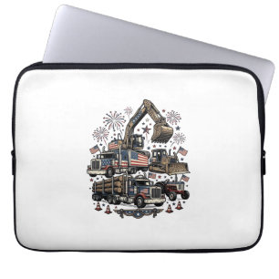 Funda Para Portátil Camiseta vintage de vehículos de construcción patr