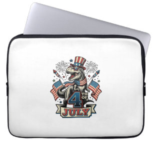 Funda Para Portátil Camiseta Vintage del 4 de Julio con diseño de T-Re
