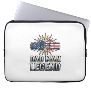 Funda Para Portátil Camiseta vintage leyenda hombre patriota Diseño_1