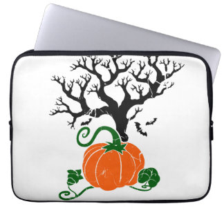 Funda Para Portátil Camisetas de otoño del árbol de Halloween Sudadera
