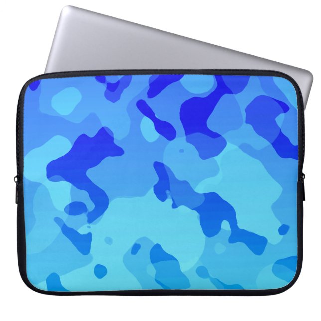 Funda Para Portátil Camo azul eléctrico; camuflaje (Frente)