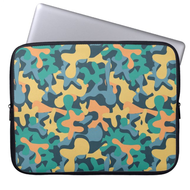 Funda Para Portátil Camo de firma de arcoiris silenciado (Frente)