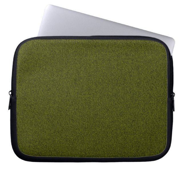 Funda Para Portátil Camo de textura de tela verde OD (Frente)