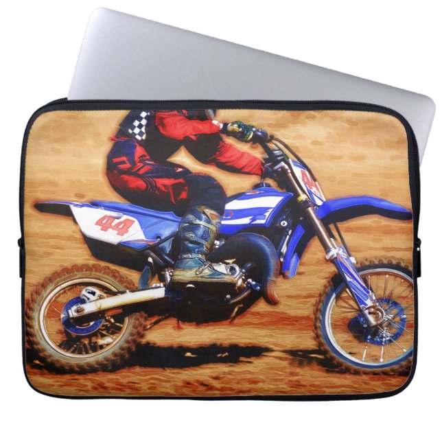 Funda Para Portátil Campeón de Motocross Dirt Bike (Frente)