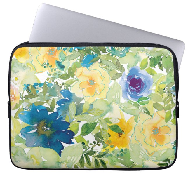 Funda Para Portátil Campo de flores (Frente)
