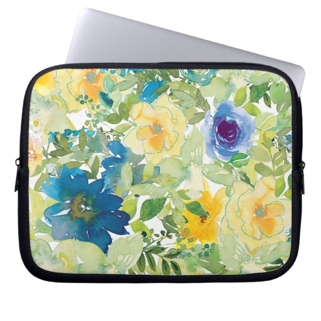 Funda Para Portátil Campo de flores (Frente)