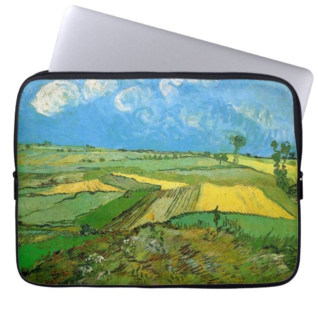 Funda Para Portátil Campos de trigo en Auvers Under Cloued Sky, Vincen (Frente)