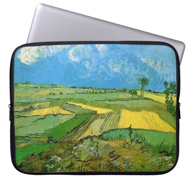 Funda Para Portátil Campos de trigo en Auvers Under Cloued Sky, Vincen (Frente)