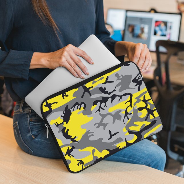 Funda Para Portátil Camuflaje amarillo y gris, ejército, ejército (Subido por el creador)