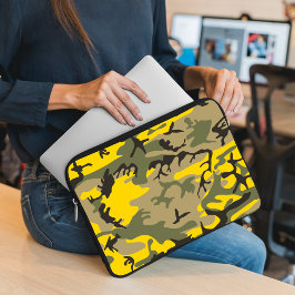 Funda Para Portátil Camuflaje amarillo y verde, ejército, ejército