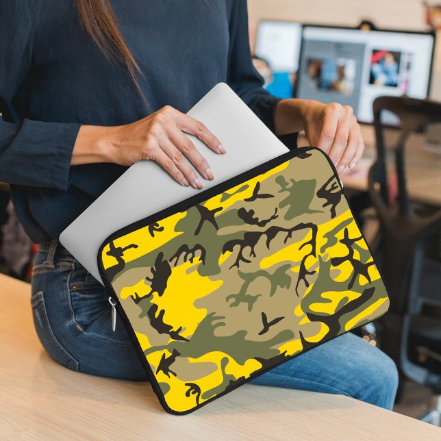 Funda Para Portátil Camuflaje amarillo y verde, ejército, ejército (Subido por el creador)