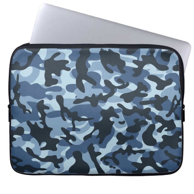 Funda Para Portátil Camuflaje azul (Frente)