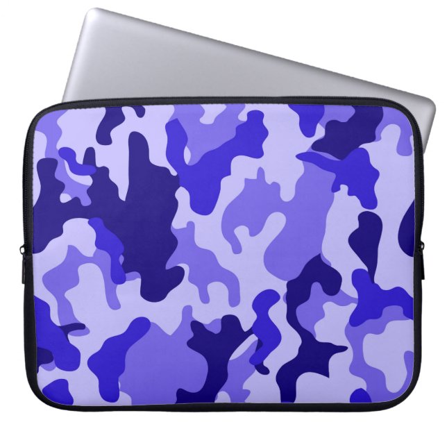 Funda para portátil Camuflaje Azul Océano (Frente)