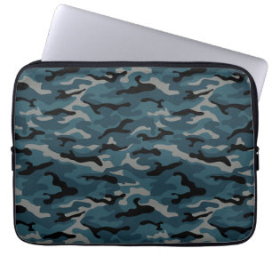 Funda Para Portátil Camuflaje de camo azul nocturno