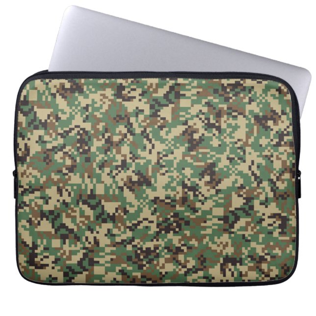 Funda Para Portátil Camuflaje de Digitaces del arbolado (Frente)