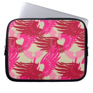 Funda Para Portátil Camuflaje del Corazón: Rosa y Beige