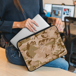 Funda Para Portátil Camuflaje del desierto con guijarros, militares, e