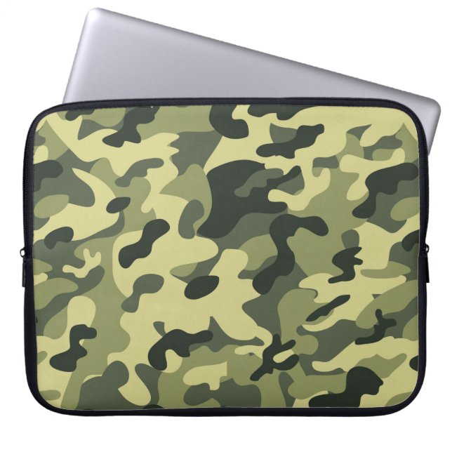 Funda Para Portátil Camuflaje Funda portátil del Ejército Verde (Frente)