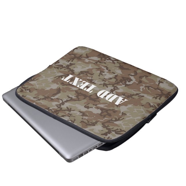 Funda Para Portátil Camuflaje militar del desierto de Woodland (Inferior anverso)