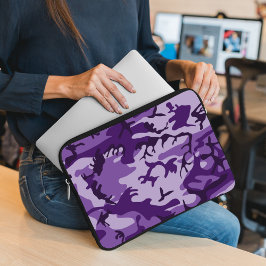 Funda Para Portátil Camuflaje morado, ejército