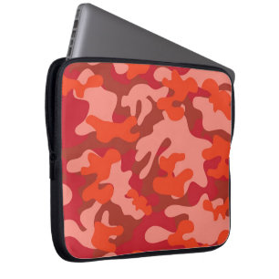 Funda Para Portátil Camuflaje Rojo