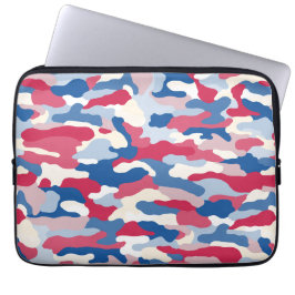 Funda Para Portátil Camuflaje rojo blanco y azul