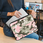 Funda Para Portátil Camuflaje rosa y verde, militar, militar<br><div class="desc">Elegante,  elegante y sofisticado camuflaje de color rosa y verde. Regalo moderno y moderno,  perfecto para el amante del ejército en tu vida.</div>