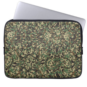 Funda Para Portátil Camuflaje Verde de Moda