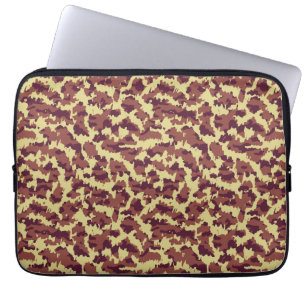 Funda Para Portátil Camuflaje vívido con garabatos retro negro y rojo