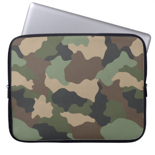 Funda Para Portátil Camuflar Woodland Camo Khaki Tan Black