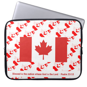 Funda Para Portátil CANADÁ FLAG Maple Leaf Personalizado Scripture