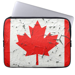 Funda Para Portátil Canadiense Red Maple Leaf CANADA Peeling Paint
