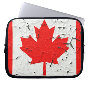 Funda Para Portátil Canadiense Red Maple Leaf CANADA Peeling Paint