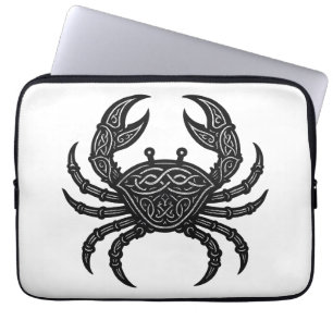 Funda Para Portátil Cáncer — Cangrejo Zodiaco de Tinta Embrujada