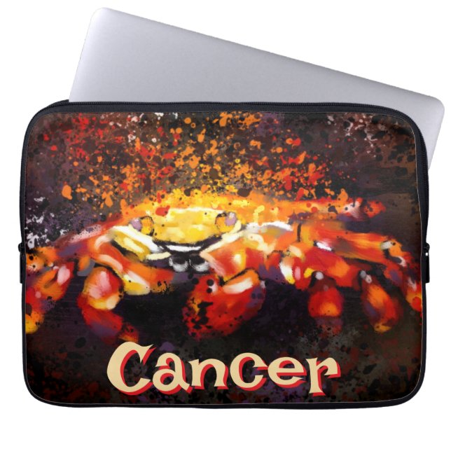 Funda Para Portátil Cáncer de playa costera cangrejo náutico personali (Frente)