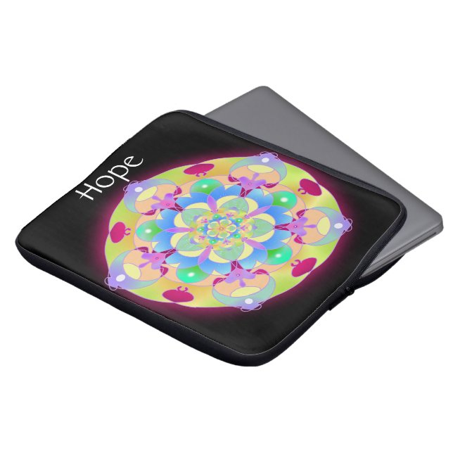 Funda Para Portátil Canción arcoiris Mandala (Superior anverso)