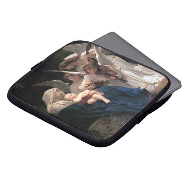 Funda Para Portátil Canción de los ángeles (1881) de Bouguereau (Superior anverso)