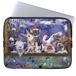 Funda Para Portátil Canción de navidades - Fiesta de animales