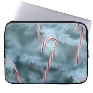 Funda Para Portátil Candy Cane en el árbol
