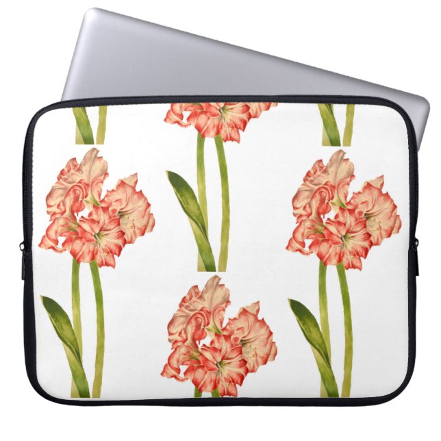 Funda Para Portátil Candy Cane Lilies en una manga de laptops (Frente)