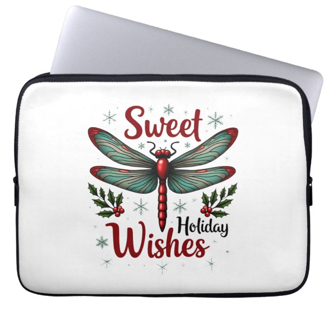 Funda Para Portátil Candy Cane Wings Dragonfly (Frente)