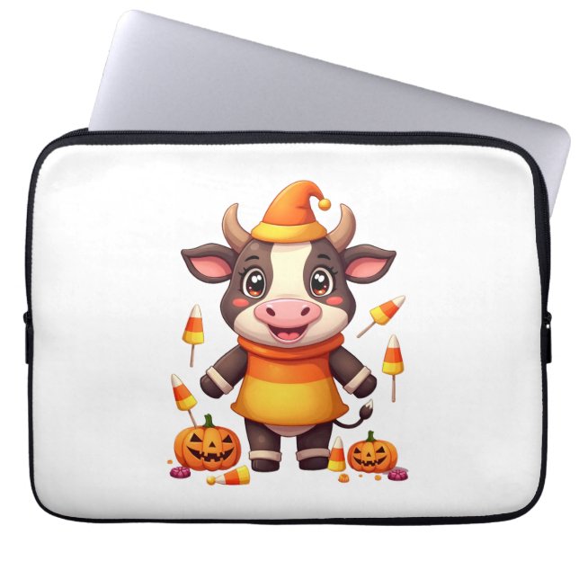 Funda Para Portátil Candy Corn Cow (Frente)